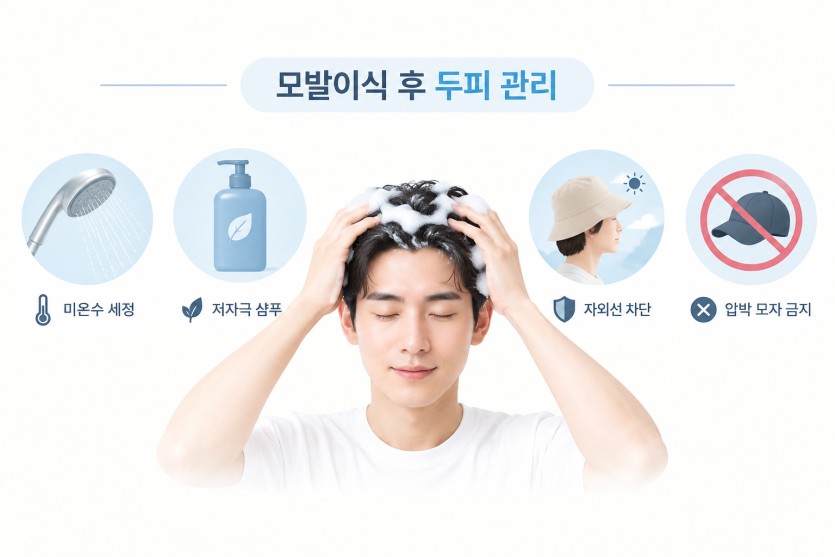 모발이식 수술 후 두피 관리 방법